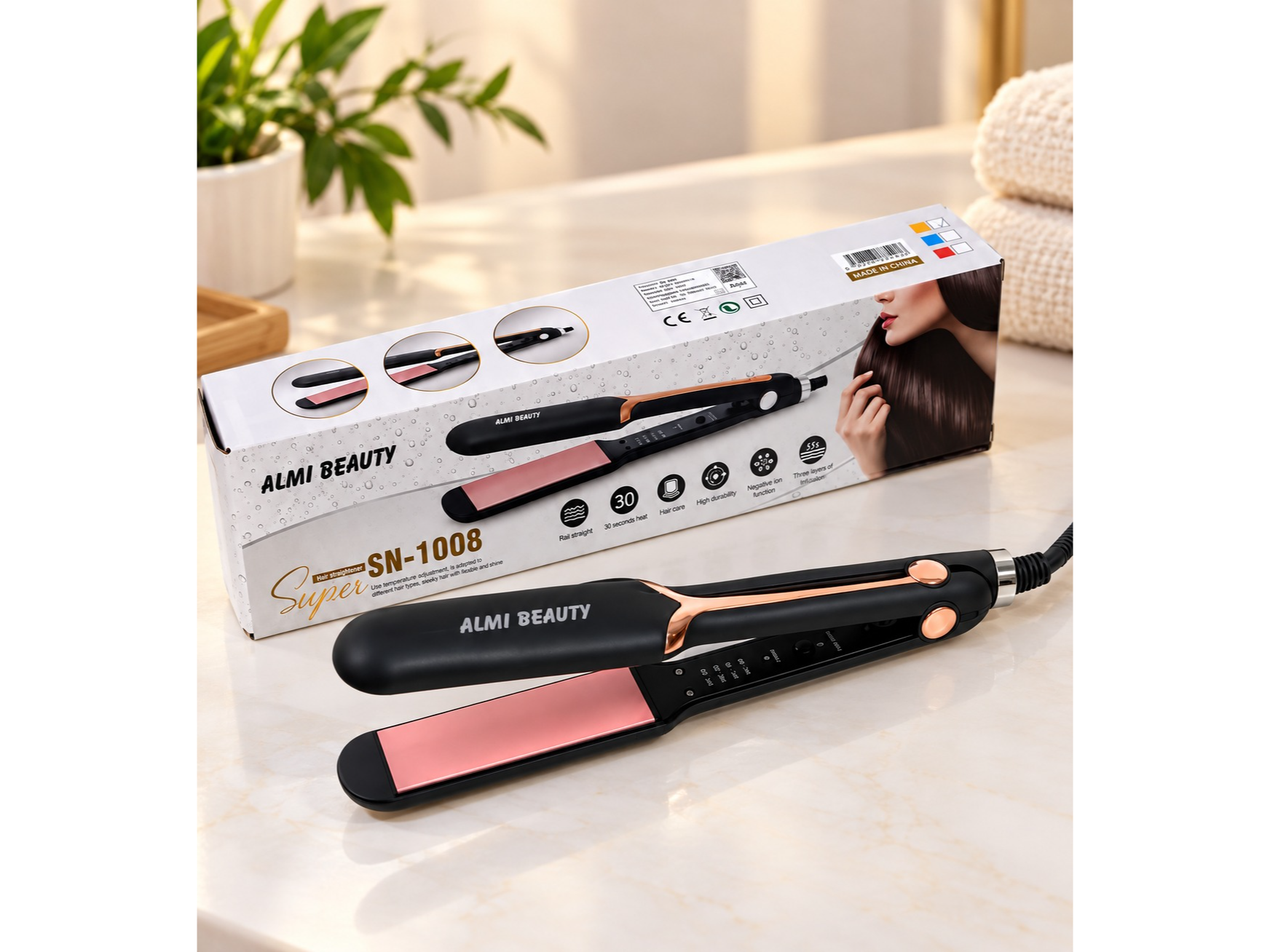 ✨PLANCHA DE CABELLO ALMI BEAUTY✨ 📦Cod: SN-1008