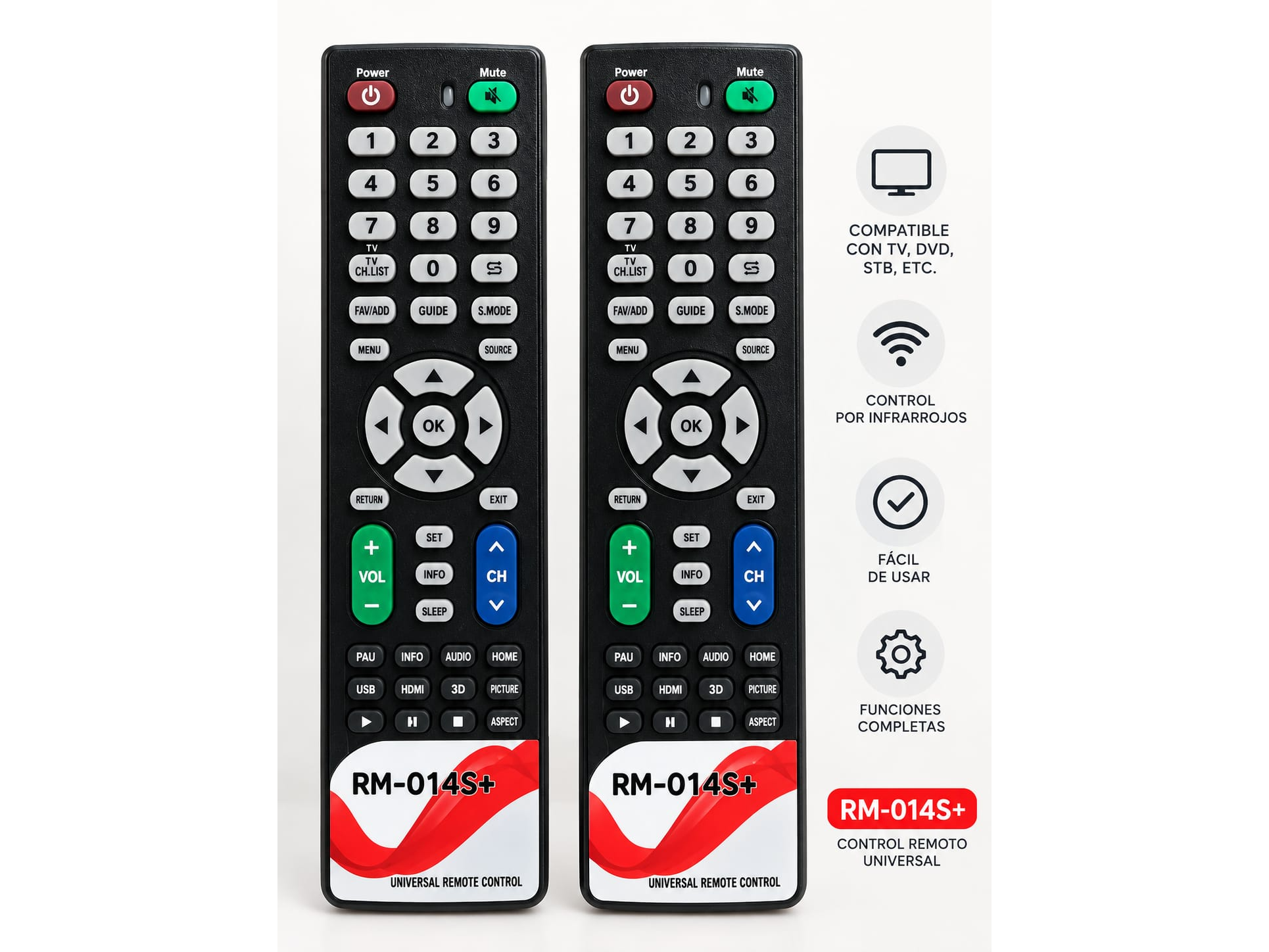 🎛️CONTROL REMOTO UNIVERSAL RM-014S+🎛️