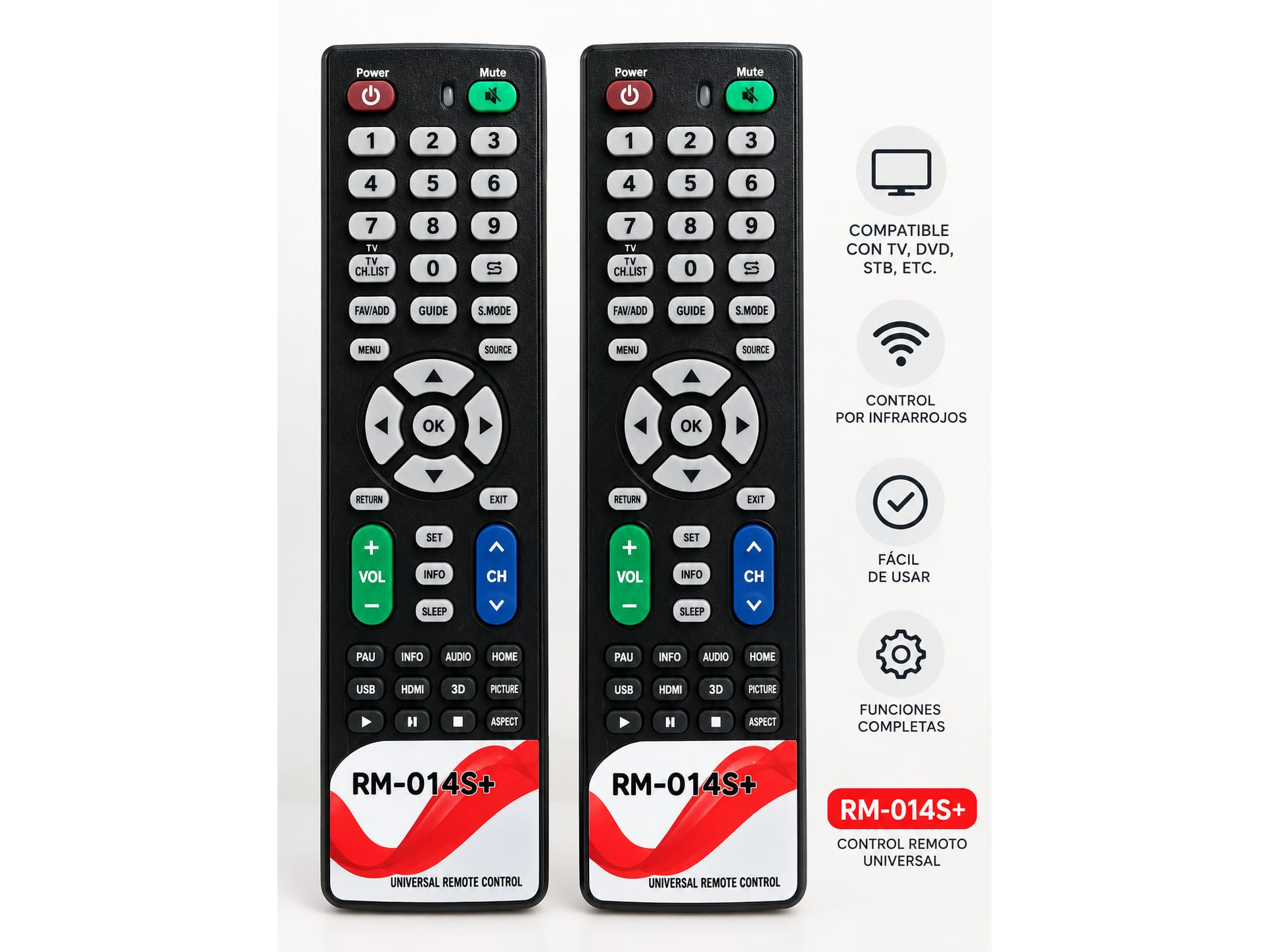🎛️CONTROL REMOTO UNIVERSAL RM-014S+🎛️