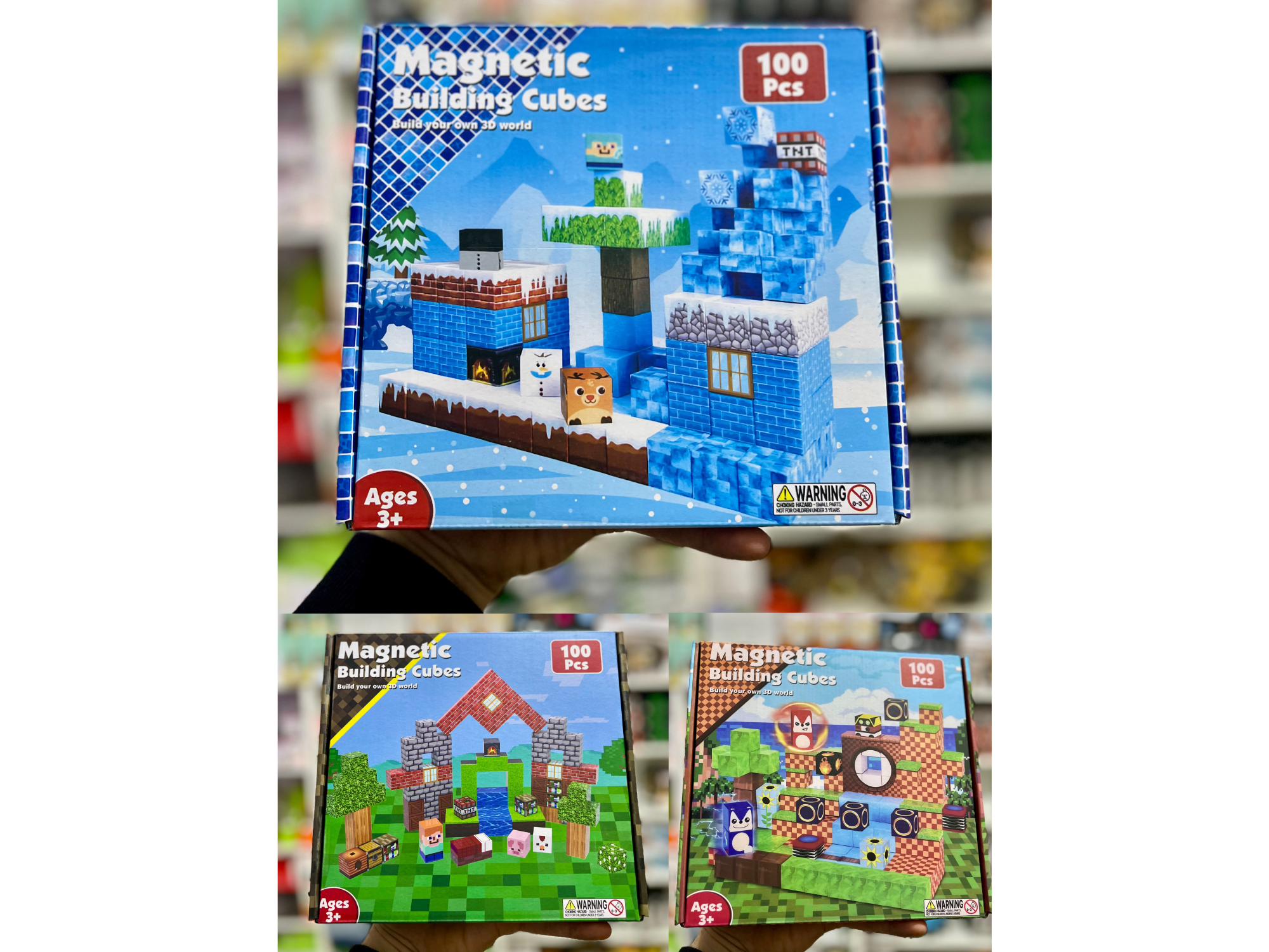 🧲🧱Juego de Bloques Magnéticos – 100 Piezas🧱🧲 Cod: MA-006