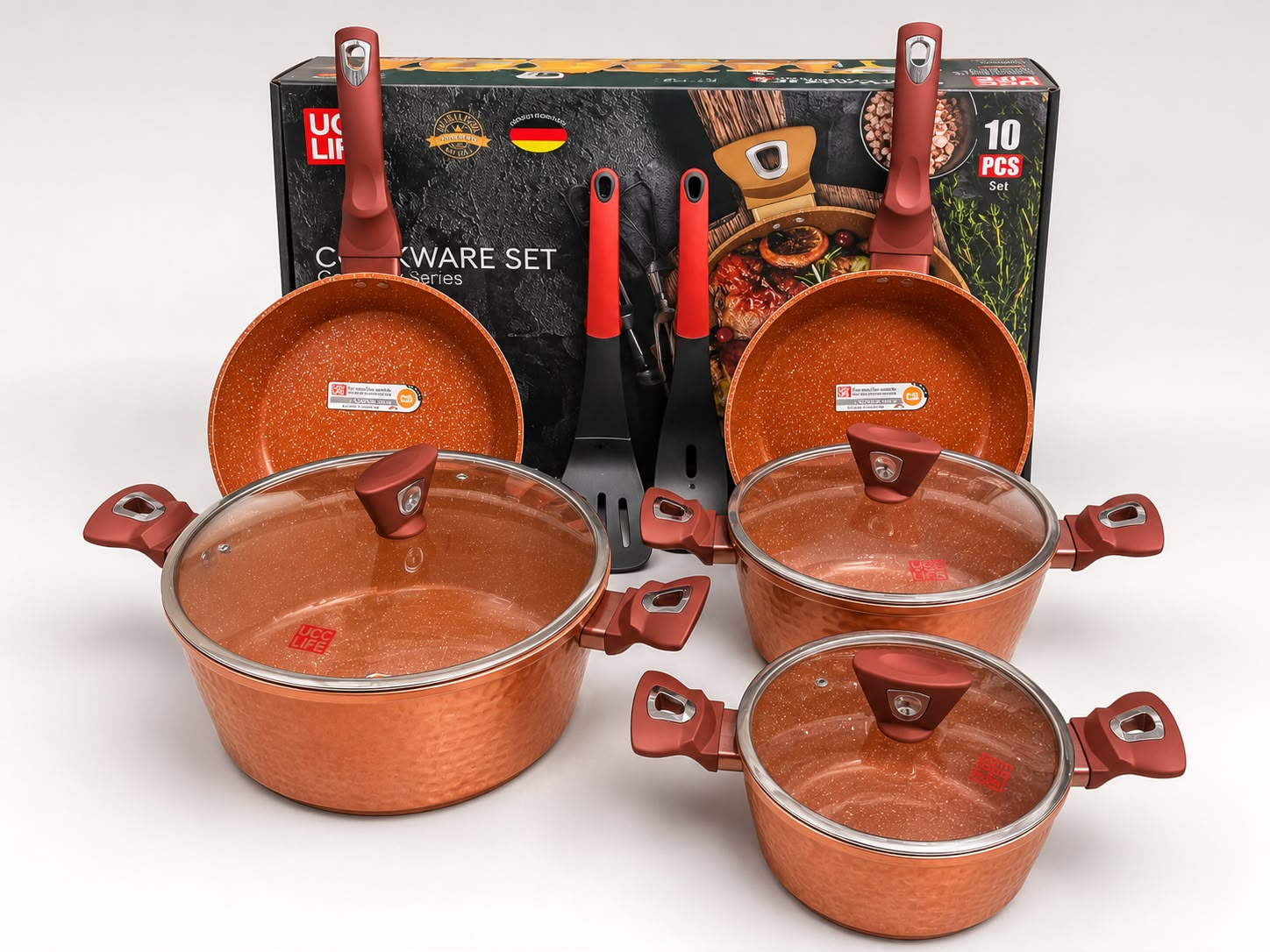 🍳Batería de Ollas Alemanas Set de 10 Piezas🍳