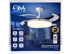 🌬️💡VENTILADOR DE TECHO RETRÁCTIL CON LUZ LED💡🌬️