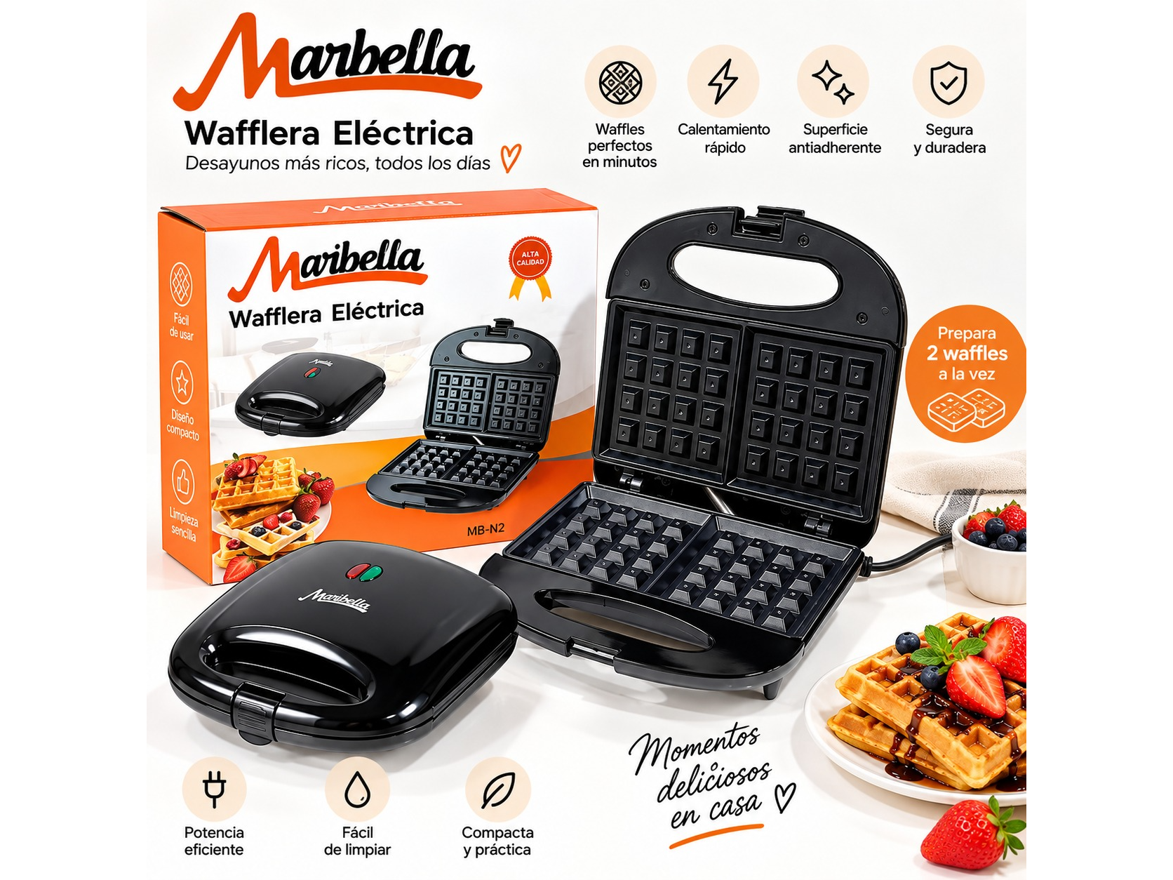 🧇✨Wafflera Eléctrica🧇✨ 🔖 Código: MB-N2