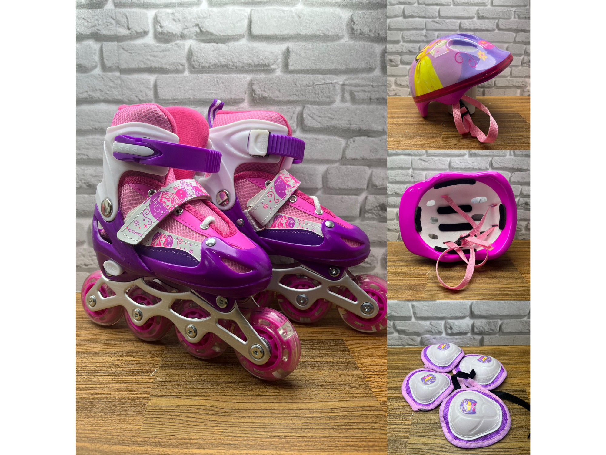 🛼👑Kit de Patines Estilo Princesas de Disney💜