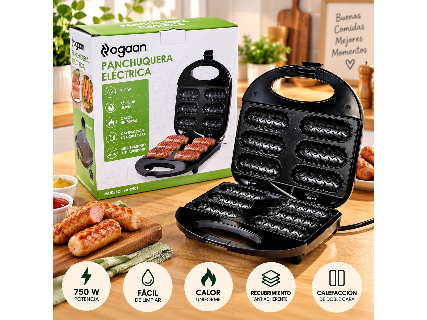 🌭 PANCHUQUERA ELÉCTRICA 6 UNIDADES 🌭 Código: SA-2501