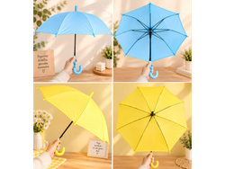 ☔💗PARAGUAS CLÁSICO CON MANGO CURVO💗☔ 📦 Código: P-526