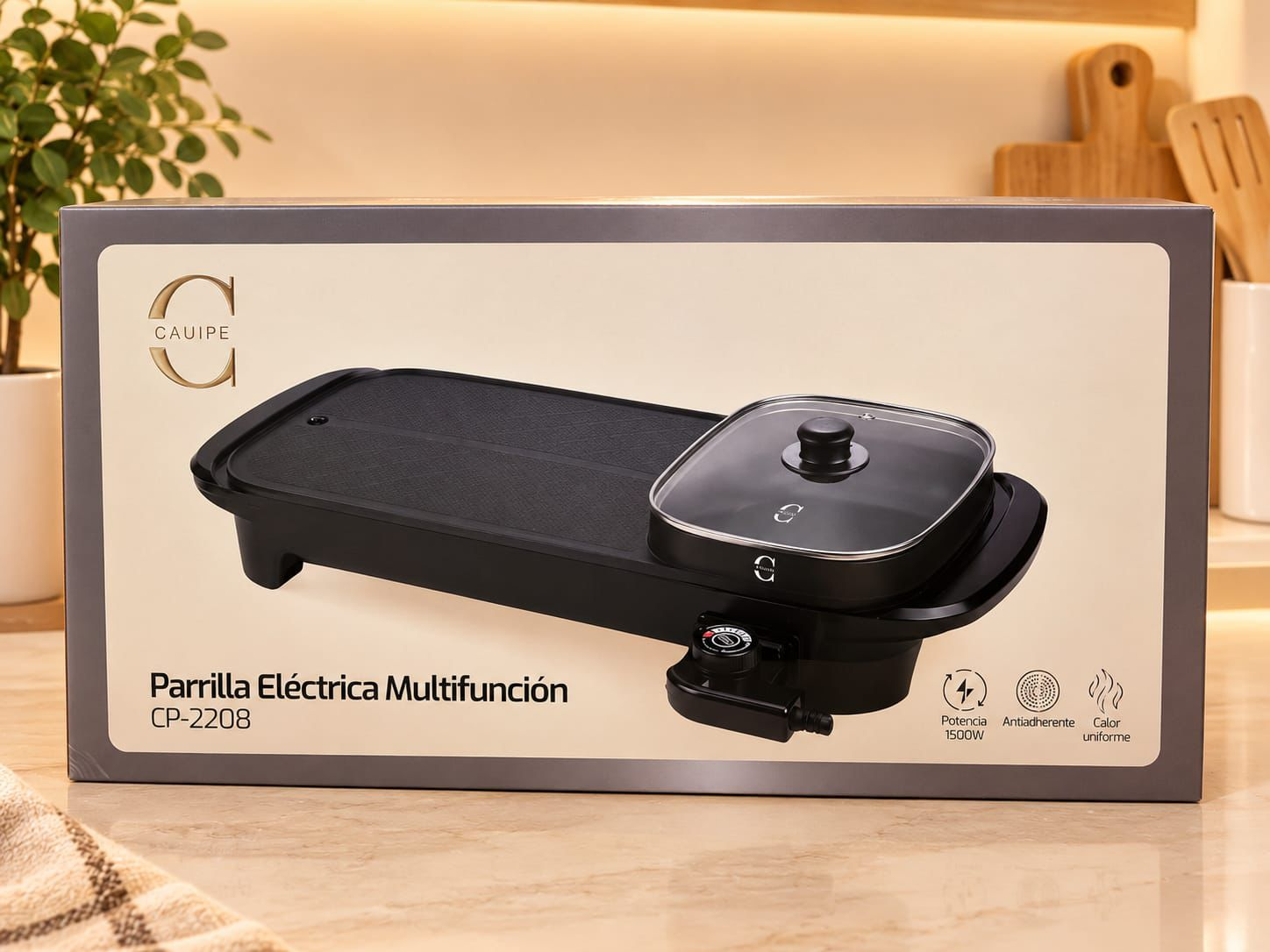 🍖🔥PARRILLA ELÉCTRICA MULTIFUNCIÓN🔥🍖 📦 Código: CP-2208