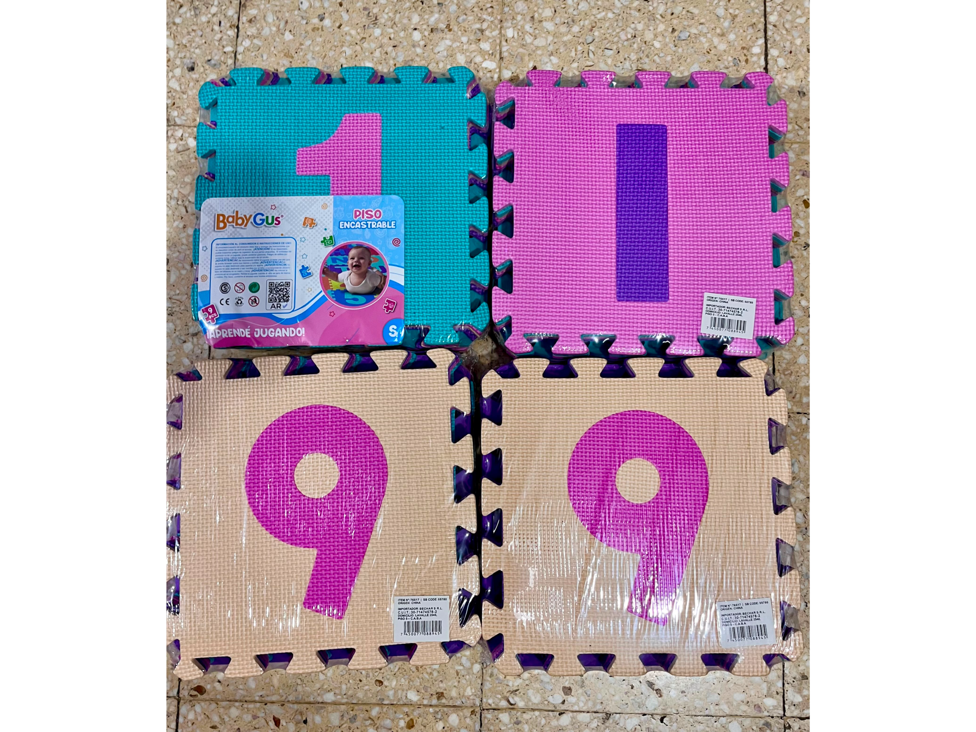 🧩Alfombra Didáctica de Números y Letras🔤🔢✨ Cod: 55780