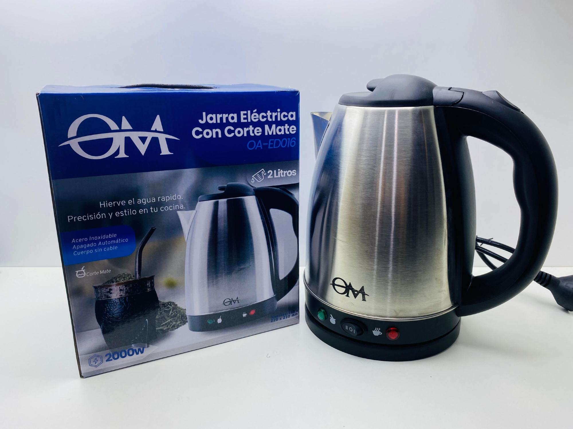 Pava Eléctrica Corte Mate OM 2L