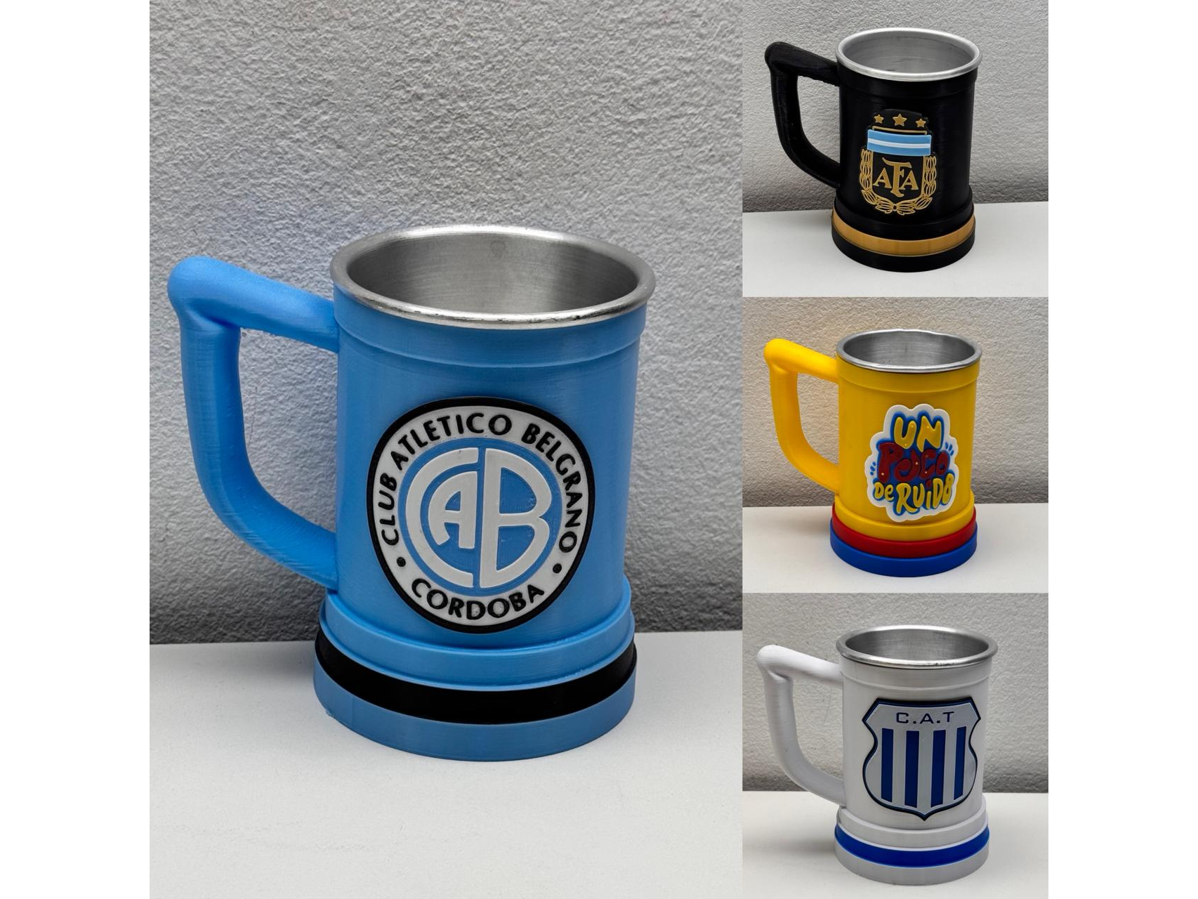 *VASOS DE ALUMINIO CON DISEÑO DE EQUIPOS Y UN POCO DE RUIDO*🫡