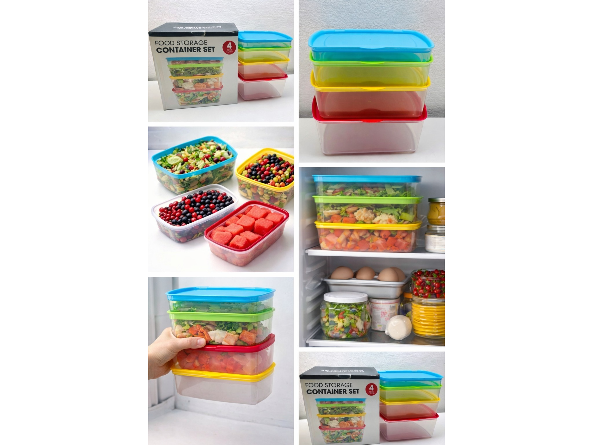 Contenedores para Alimentos x4 piezas