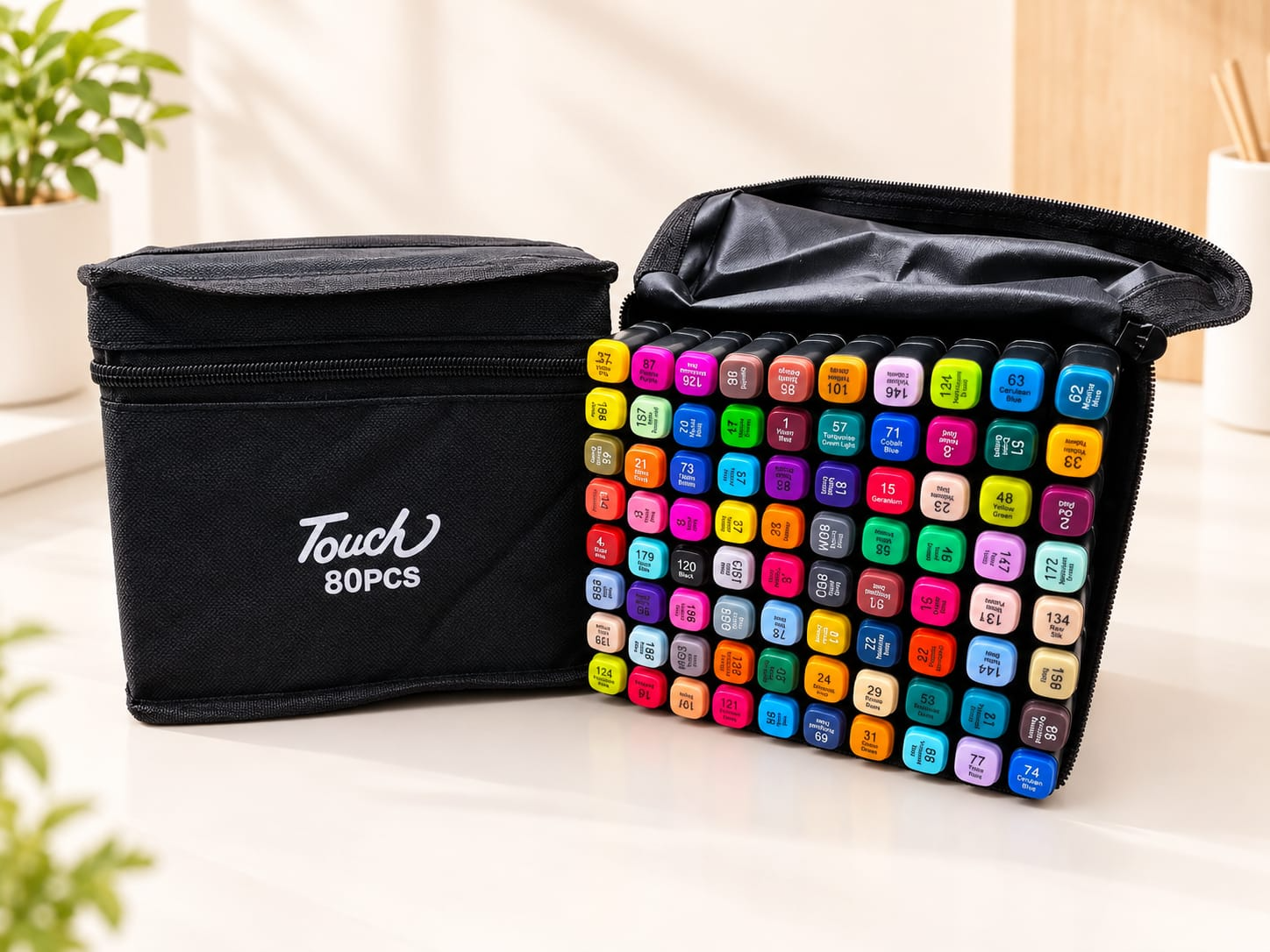 🎨Estuche con 80 Fibras Doble Punta Touch🎨