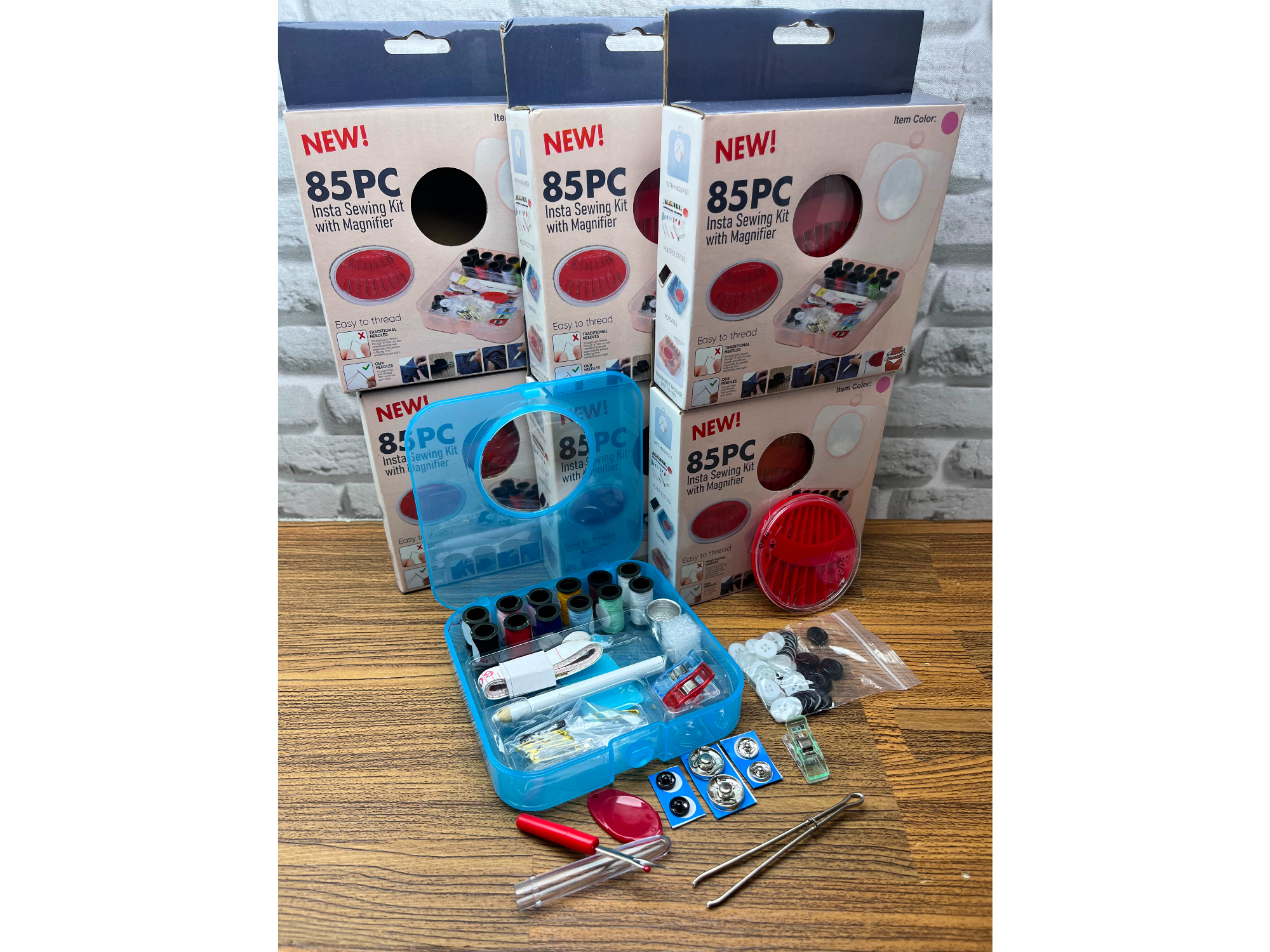 🧵Kit de Costura 85 Piezas con Lupa🧵