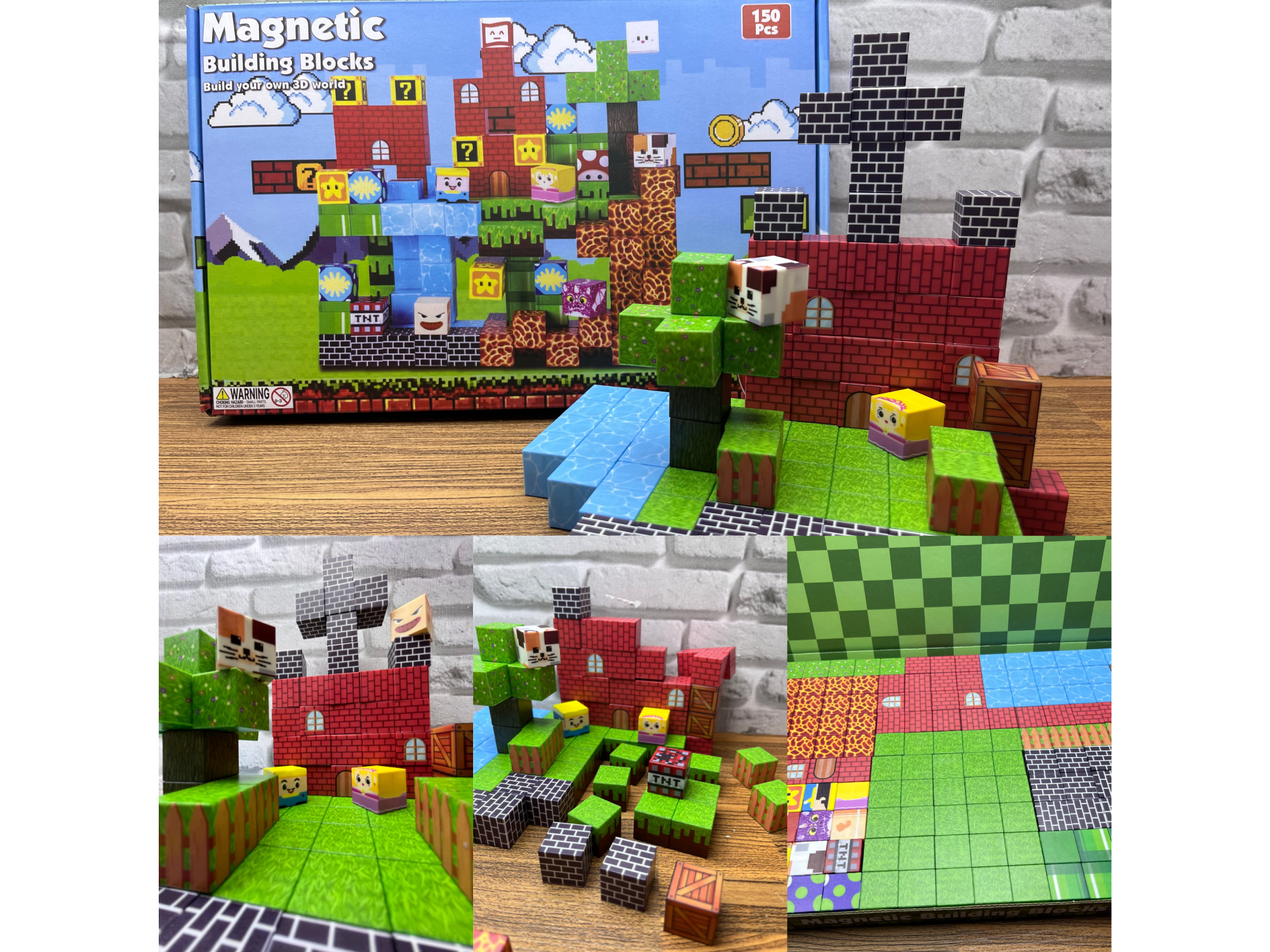 🧲🧱Juego de Bloques Magnéticos – 150 Piezas🧱🧲 Cod: MA-007