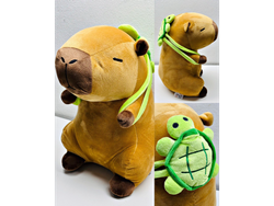 *🐢Peluche Carpincho con Mochila de Tortuga 🐢*