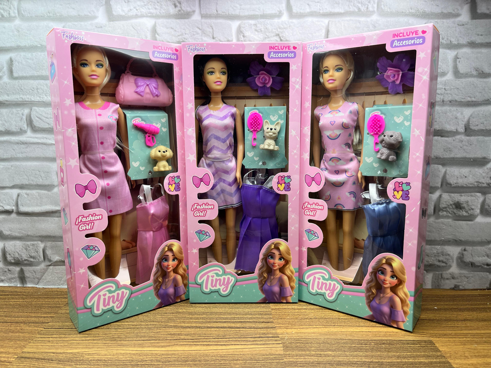 👗Muñeca Tiny Fashion con Accesorios