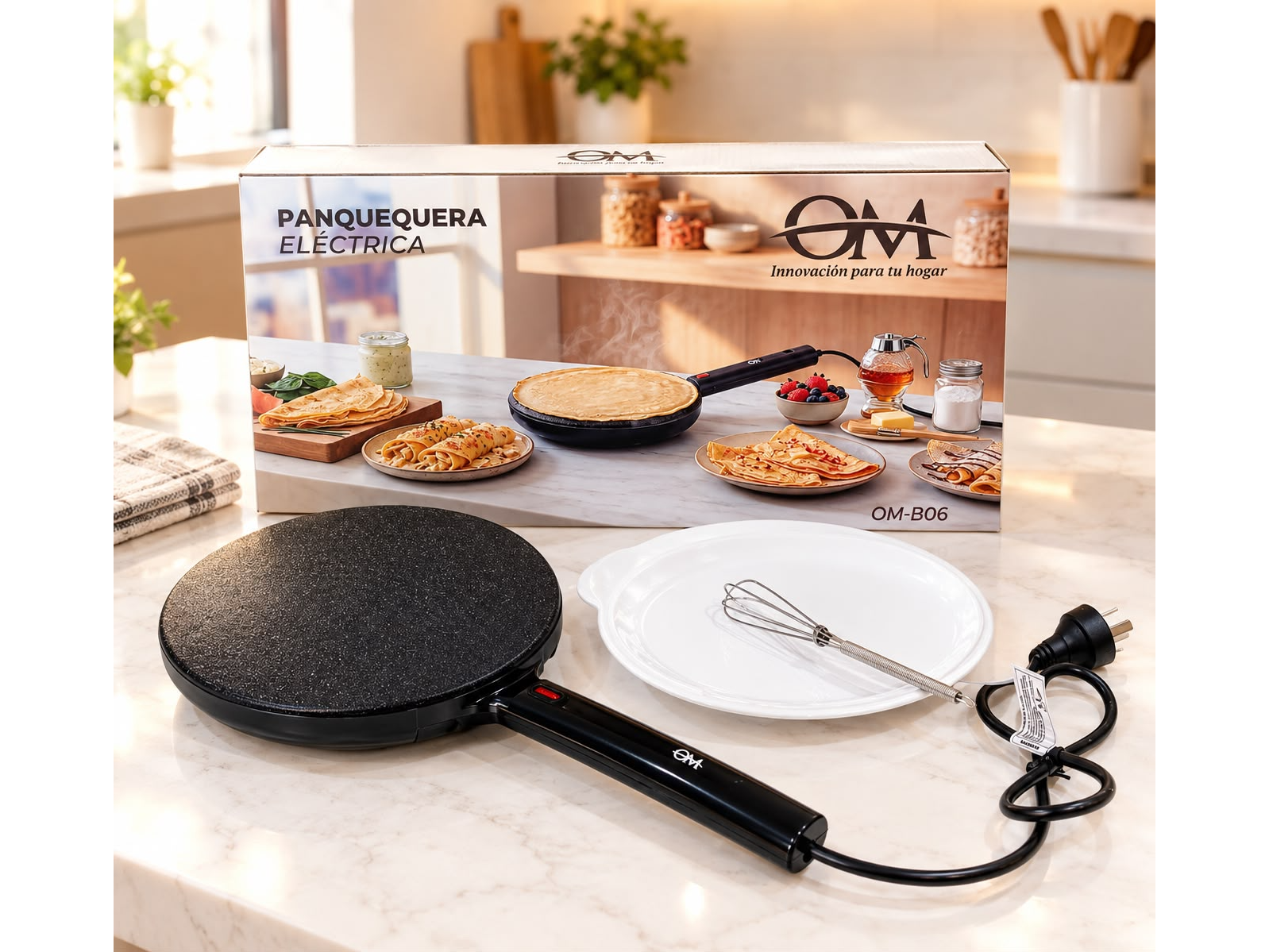 🥞⚡PANQUEQUERA ELÉCTRICA OM⚡🥞 📦 Código: OM-B06 de Glow Up Imports