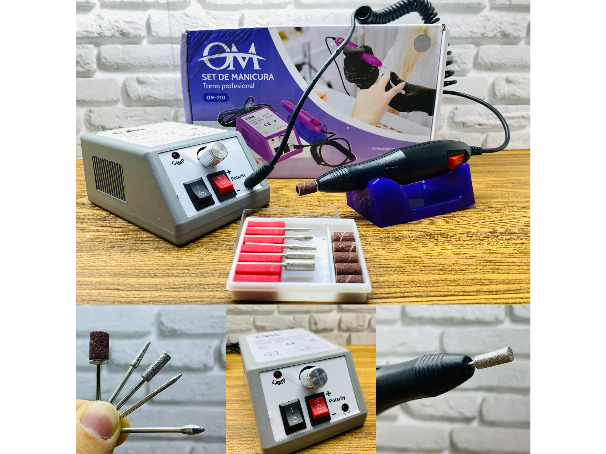 💅SET DE MANICURA – TORNO PROFESIONAL OM💅