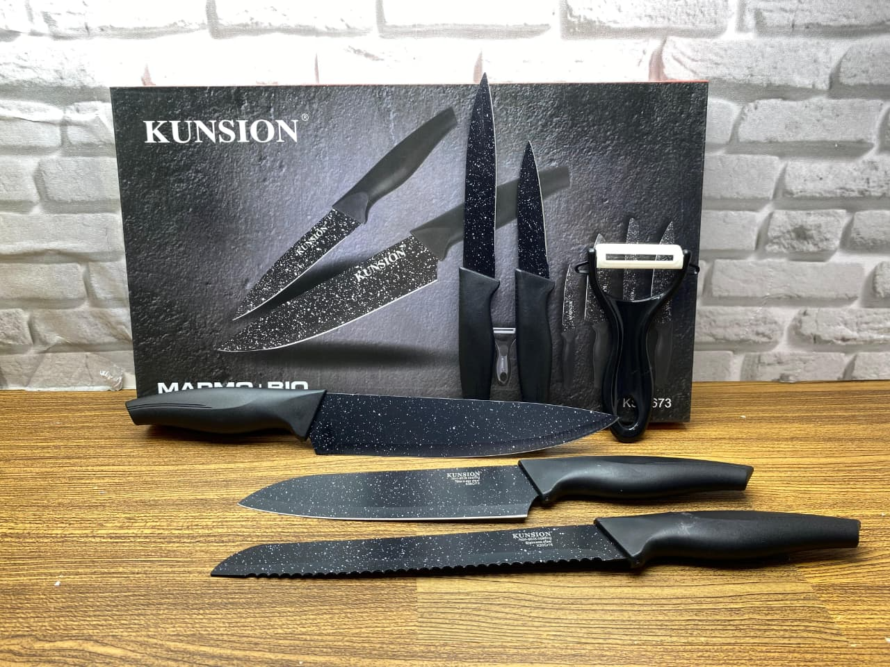🔪✨Set de Cuchillos Kunsion Marmol Bio – 6 Piezas ✨🔪