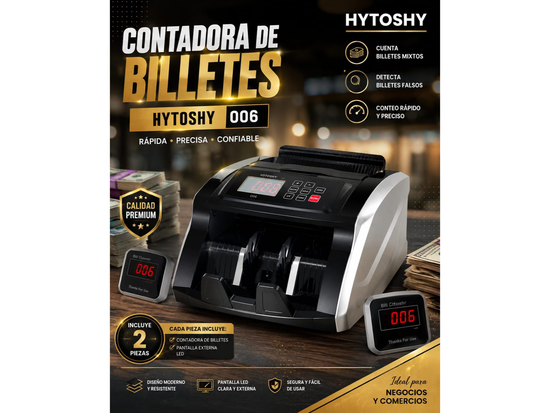 💵Contadora de Billetes HYTOSHY 006💵