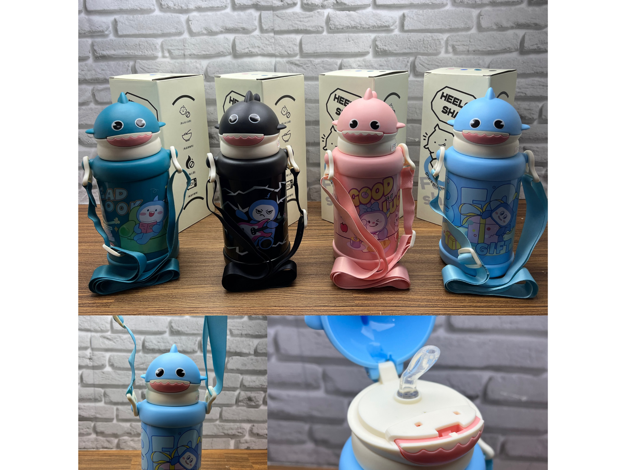 🦈Botellita Infantil con Diseño de Tiburón🦈