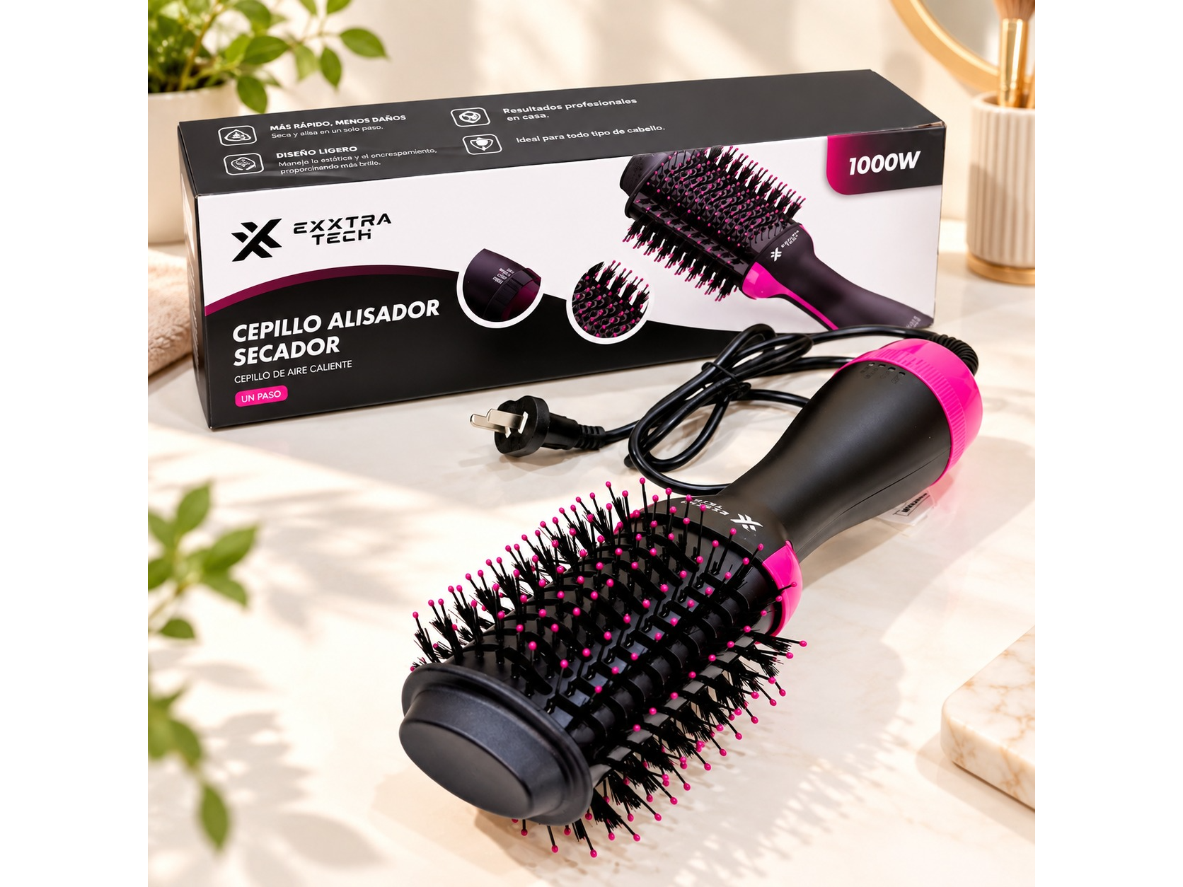 💇‍♀️✨CEPILLO ALISADOR + SECADOR 2 EN 1✨💨 📌 Código: DM6