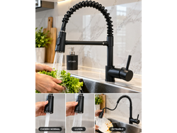 🚰GOURMET MONOCROMADO 2 PICOS RESORTE NEGRO🚰