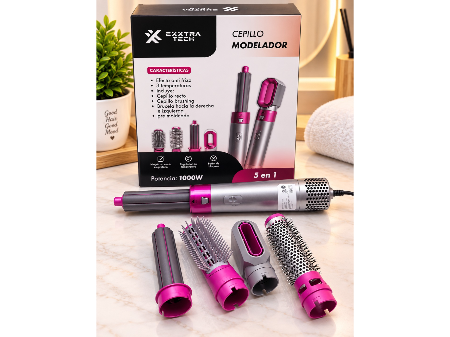 ✨💇‍♀️Cepillo Modelador 5 en 1 Exxtra Tech💇‍♀️✨
