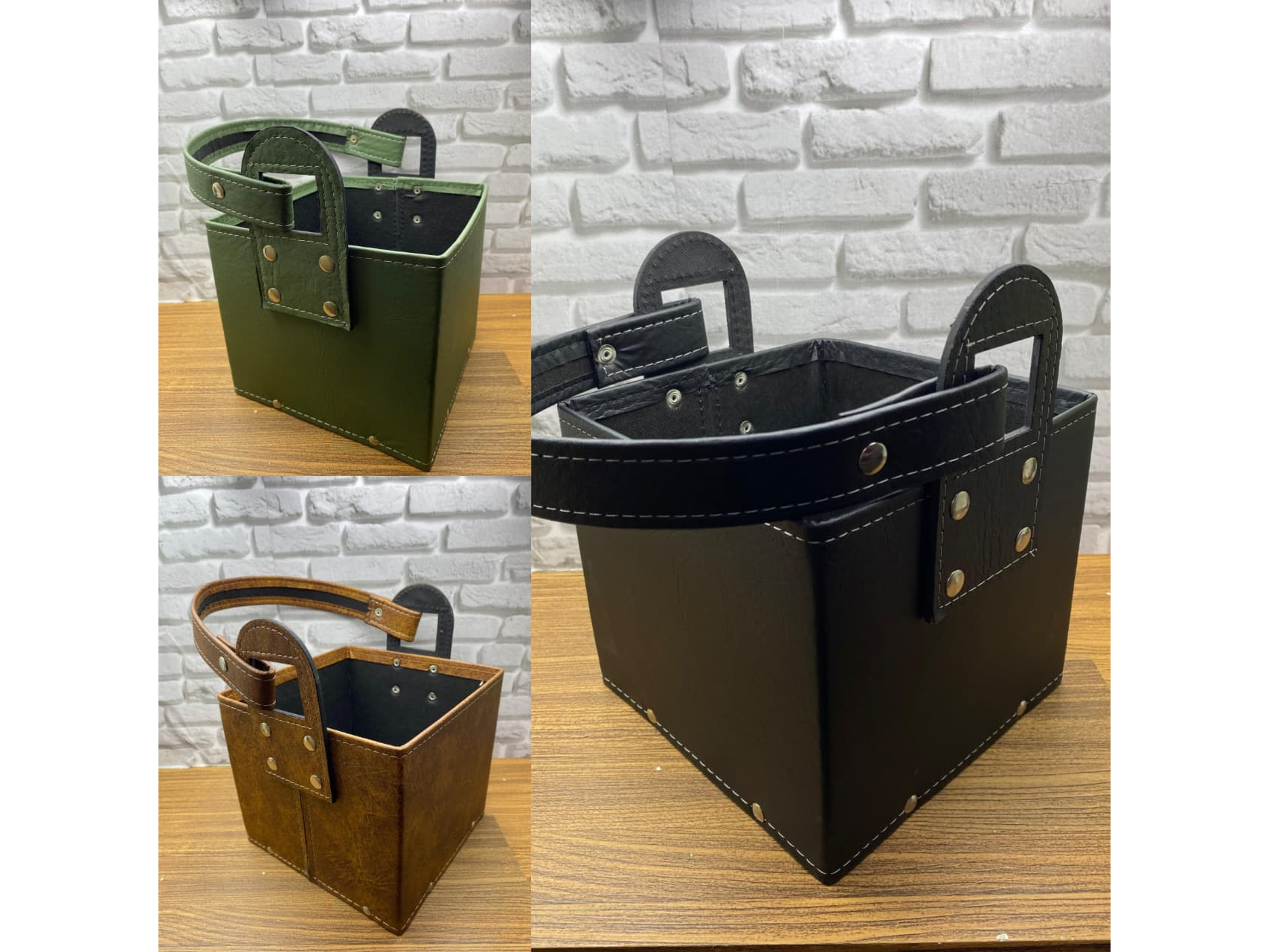 Canastas Organizadoras Premium en Eco Cuero