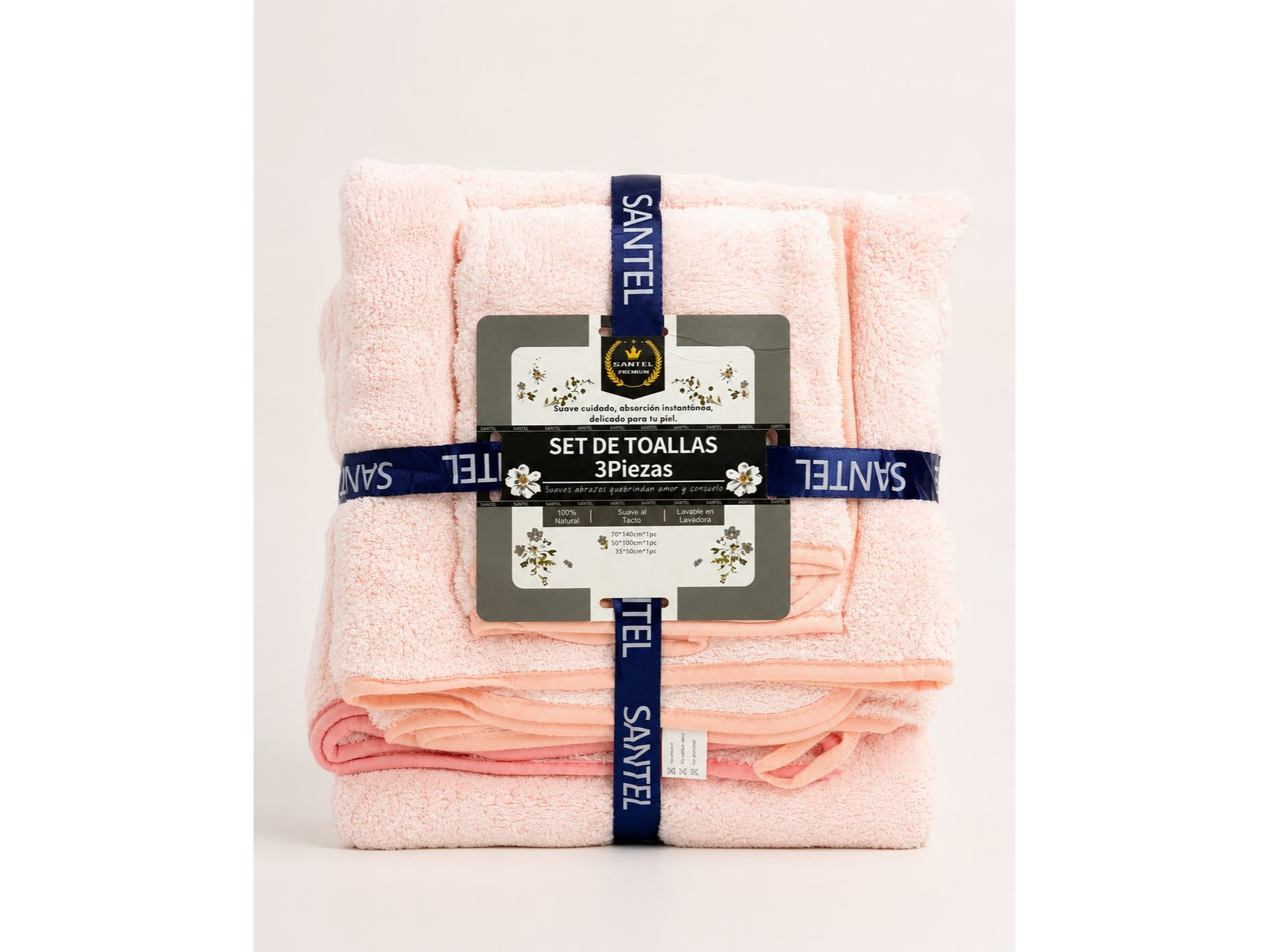 🛁SET DE TOALLAS SANTEL – 3 PIEZAS. SECADO RÁPIDO🛁