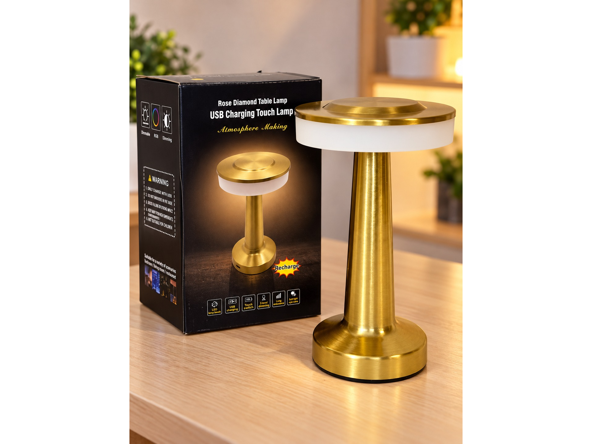 ✨VELADOR LED RECARGABLE TOUCH✨ 📦Cod: 8519