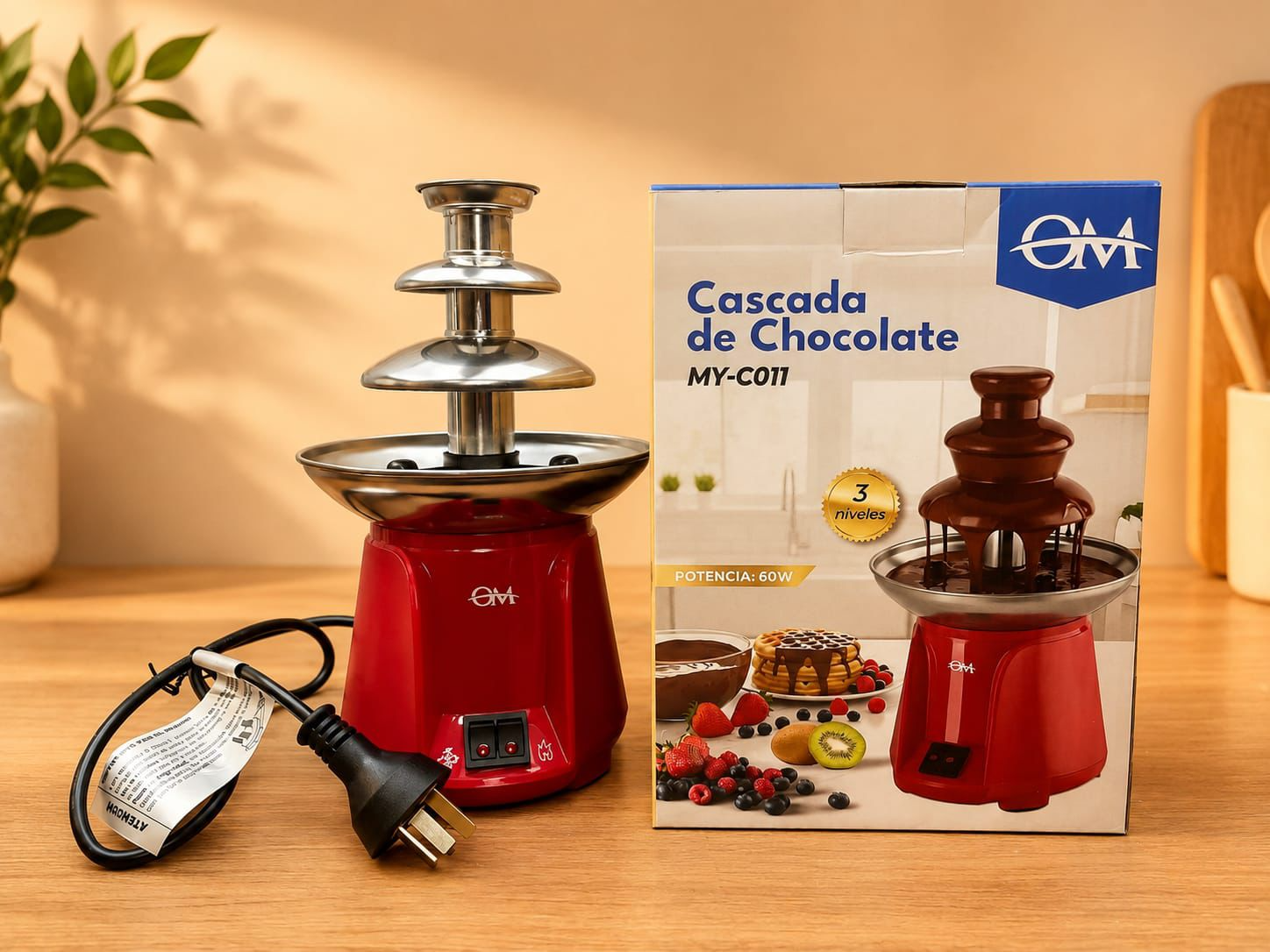 🍫CASCADA DE CHOCOLATE 3 NIVELES🍓 📦 Código: MY-C011