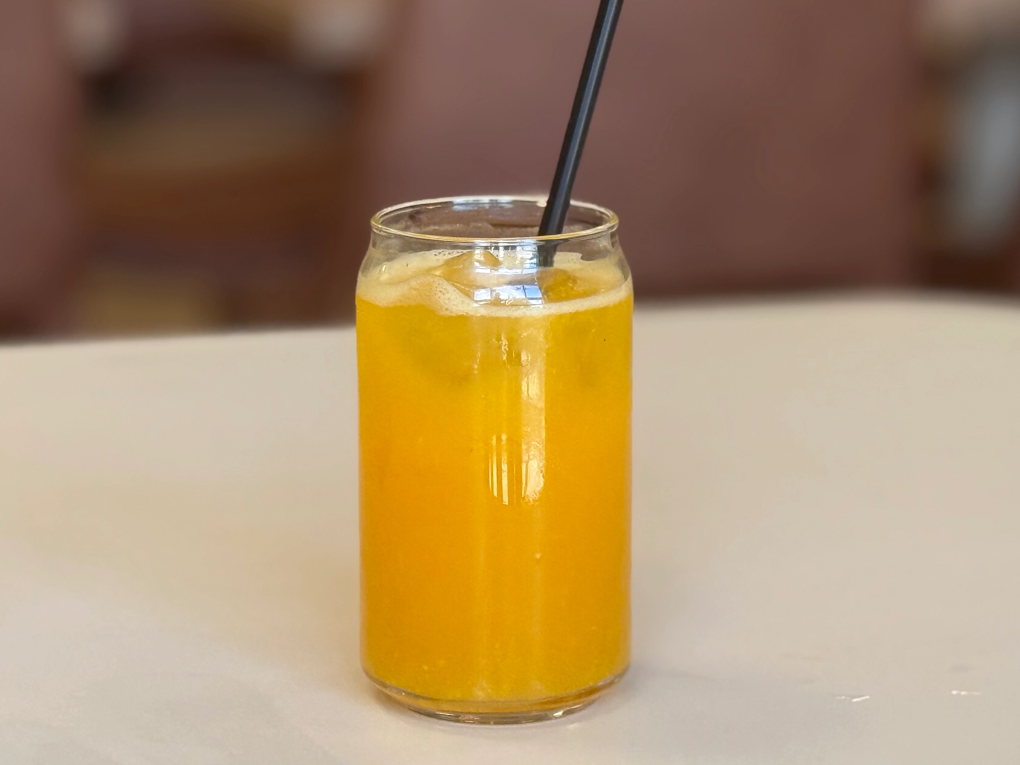 Vaso jugo exprimido de naranja