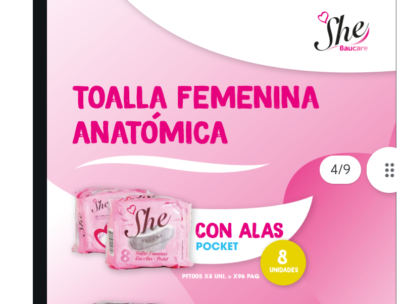 SHE Toallas Femeninas con Alas - Pocket