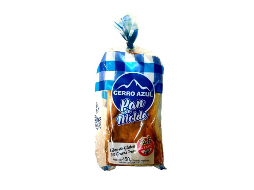 Pan de molde Cerro Azul sin TACC x 450 gr