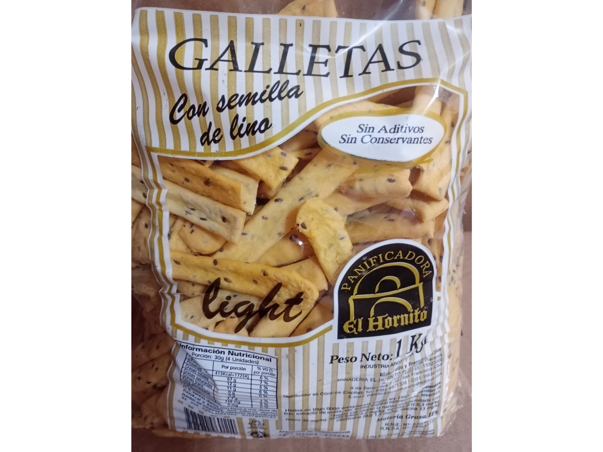 Tiritas con semillas de Lino