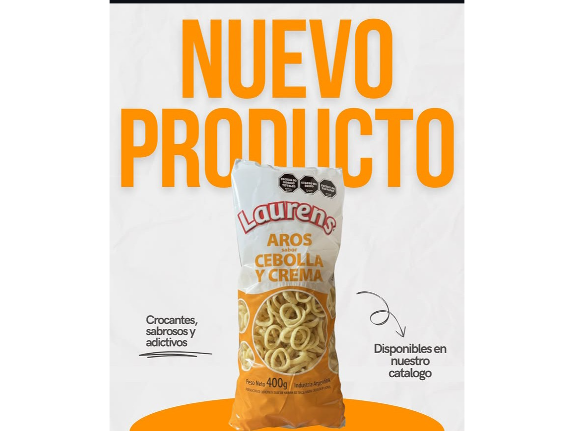 Aros de cebolla y crema Laurens x 400grs