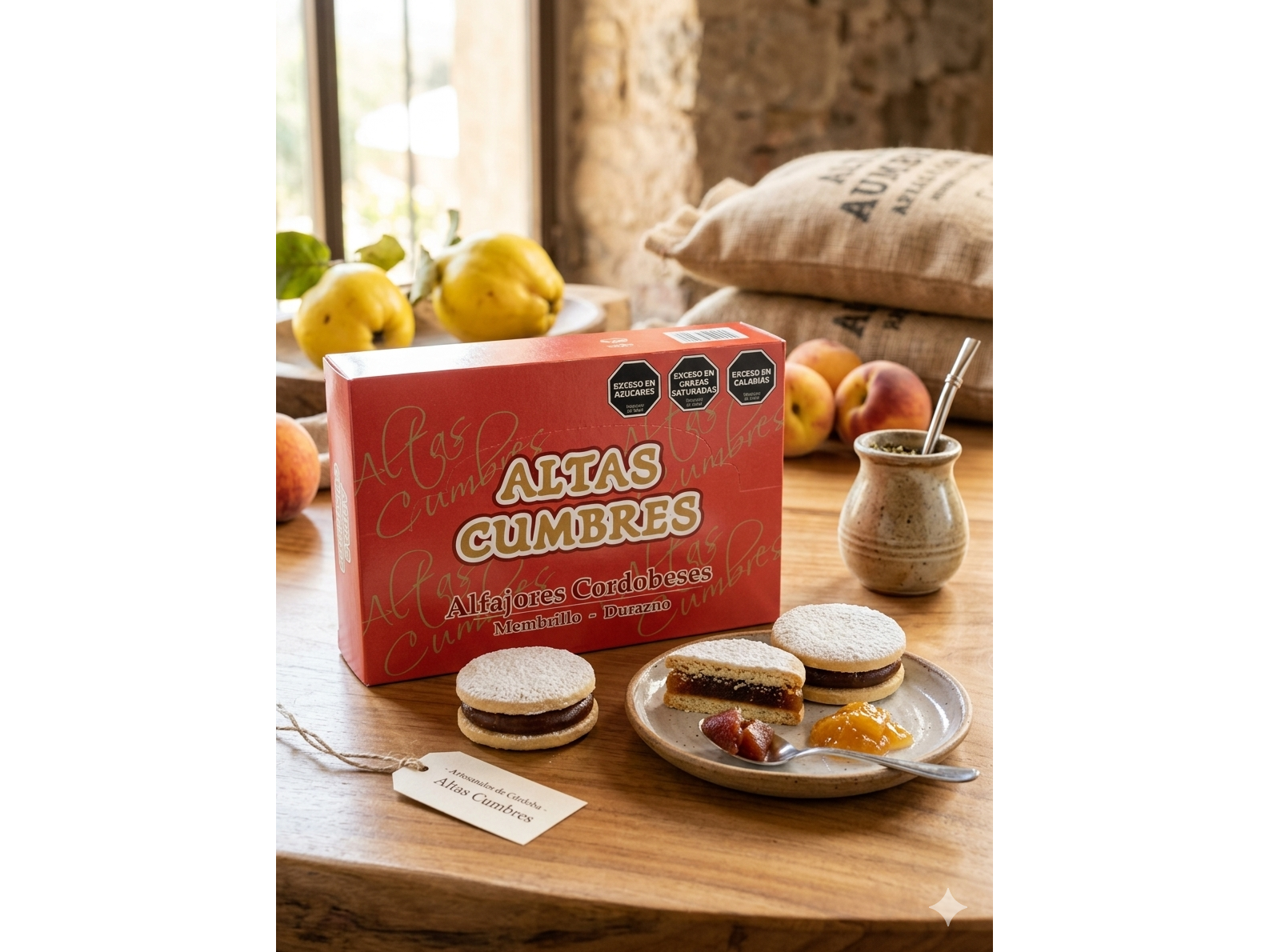 Alfajor Altas Cumbres FRUTAL (membrillo y durazno/higo y pera)