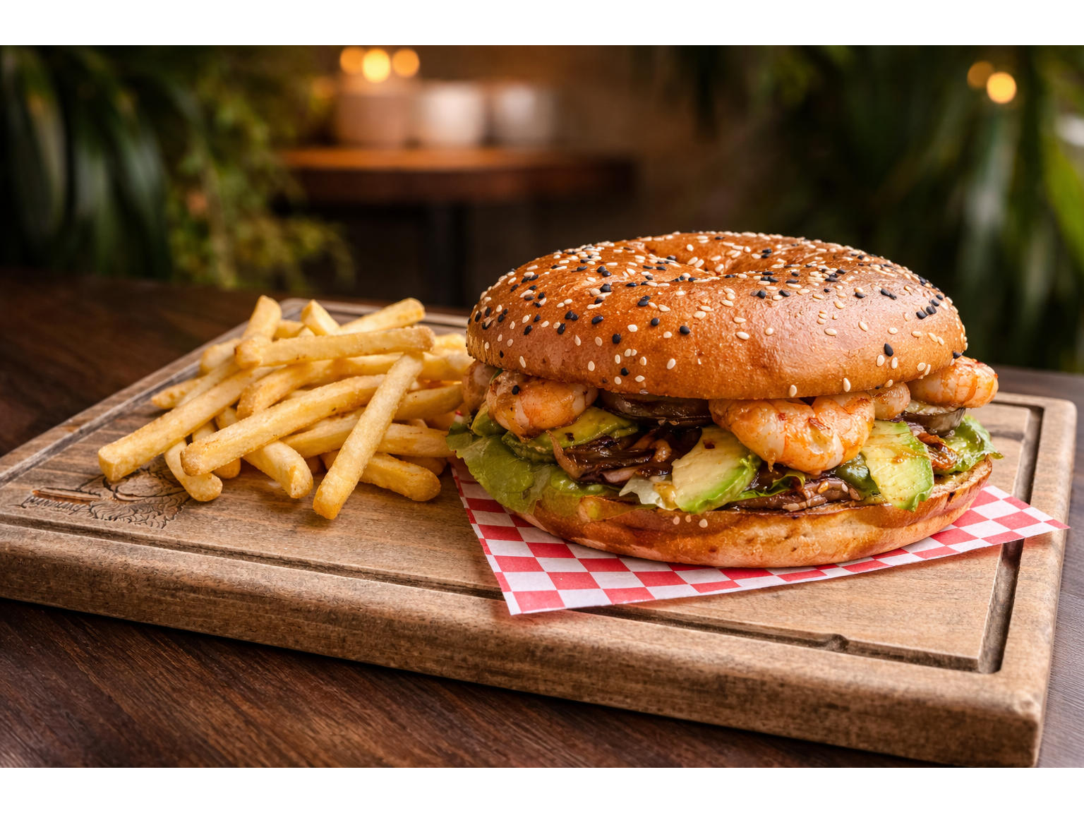 Hamburguesa de Camarón