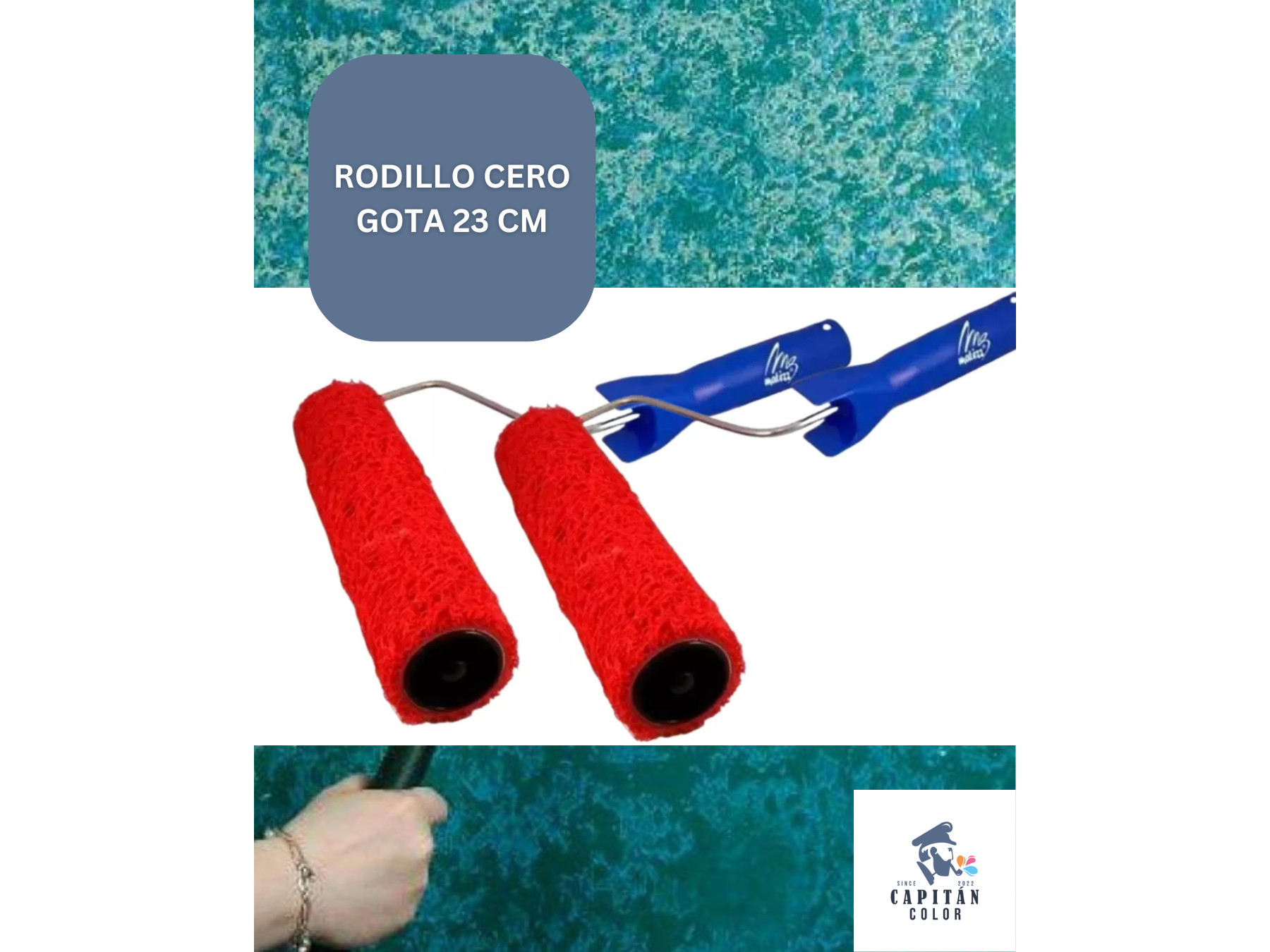 RODILLO LANA LA OVEJA PREMIUM BCO 22 CM