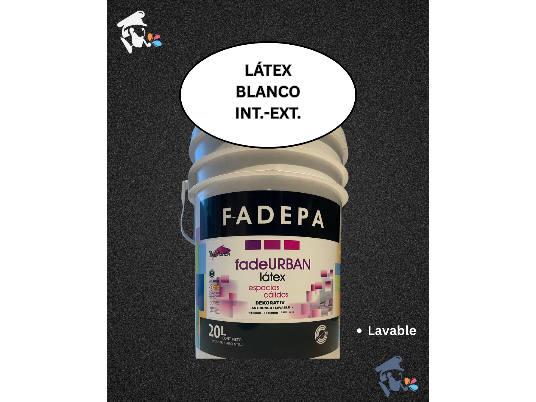 (20 L.) .LÁTEX DEKORATIV BLANCO FADEPA LAVABLE   (int.-ext.)