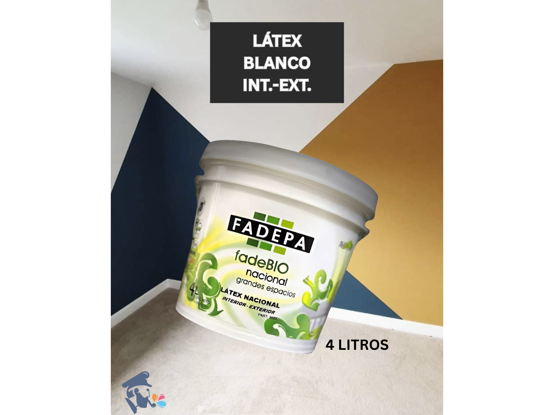 LÁTEX NACIONAL BLANCO (int. - Ext.)   X 4 LITROS
