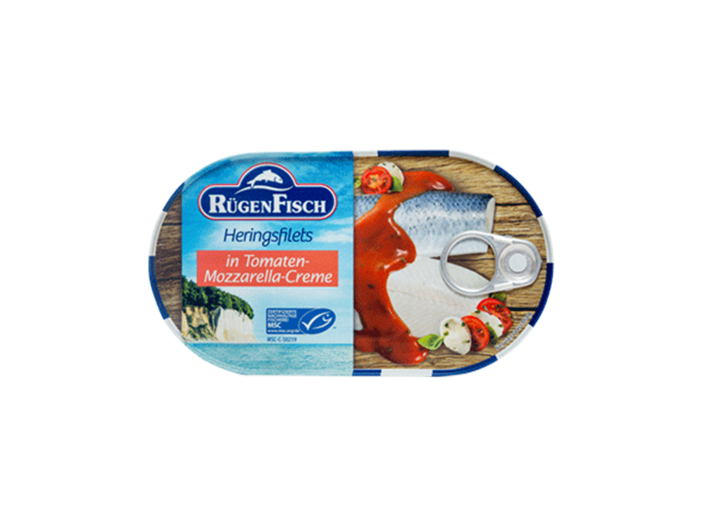 ARENQUES CON TOMATE/MUZARELLA RUGENFISCH 200 G