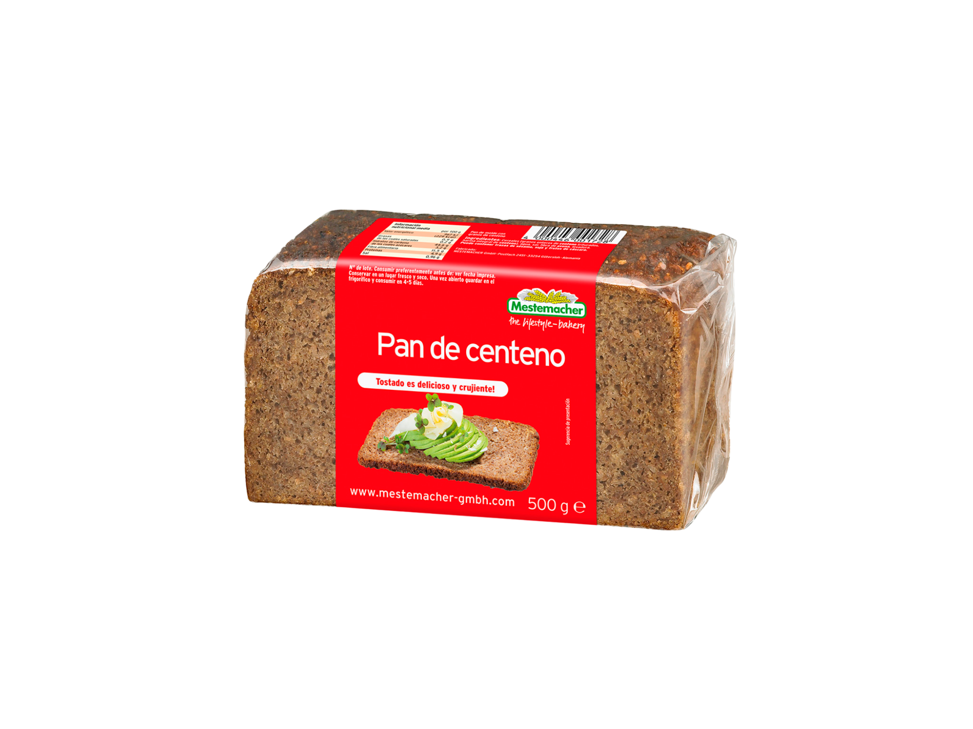 PAN DE CENTENO MESTEMACHER VOLLKORNBROT 500 G