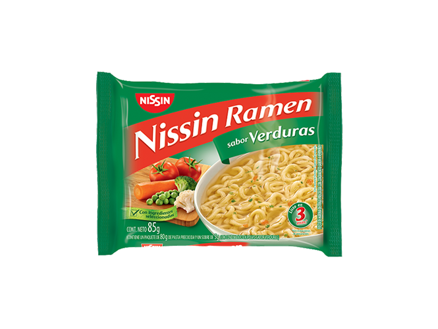 NISSIN RAMEN SABOR VERDURAS 85G