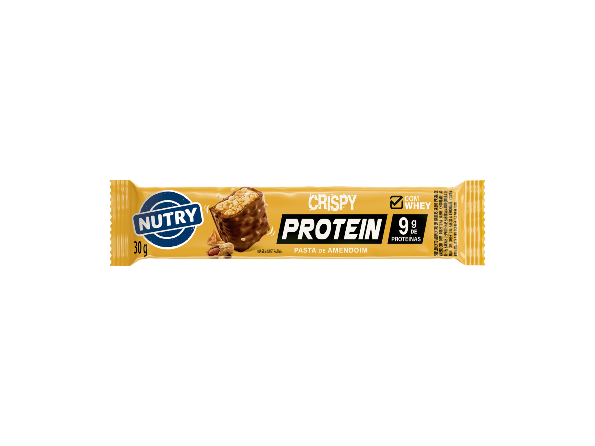 NUTRY CRISPY BARRA DE PROTEÍNA MANÍ 12X30 G
