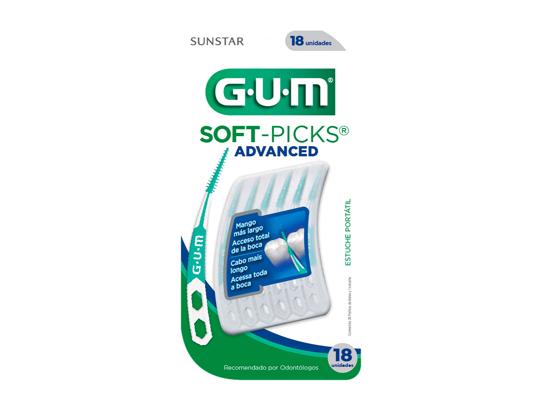 650 SOFT-PICKS ADVANCE CEPILLO INTERDENTAL DE GOMA X 18 UDS