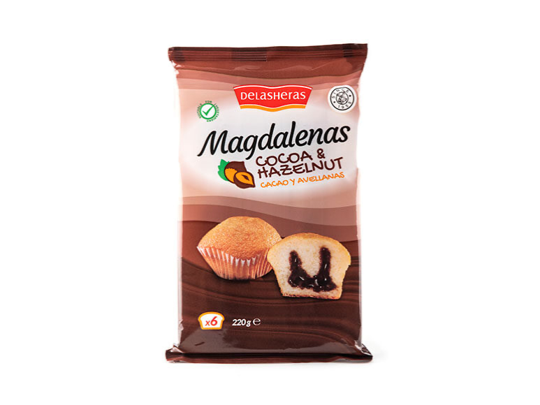 MAGDALENAS MARMOLADAS DE LAS HERAS – BANDEJA 8 UDS. 180 G