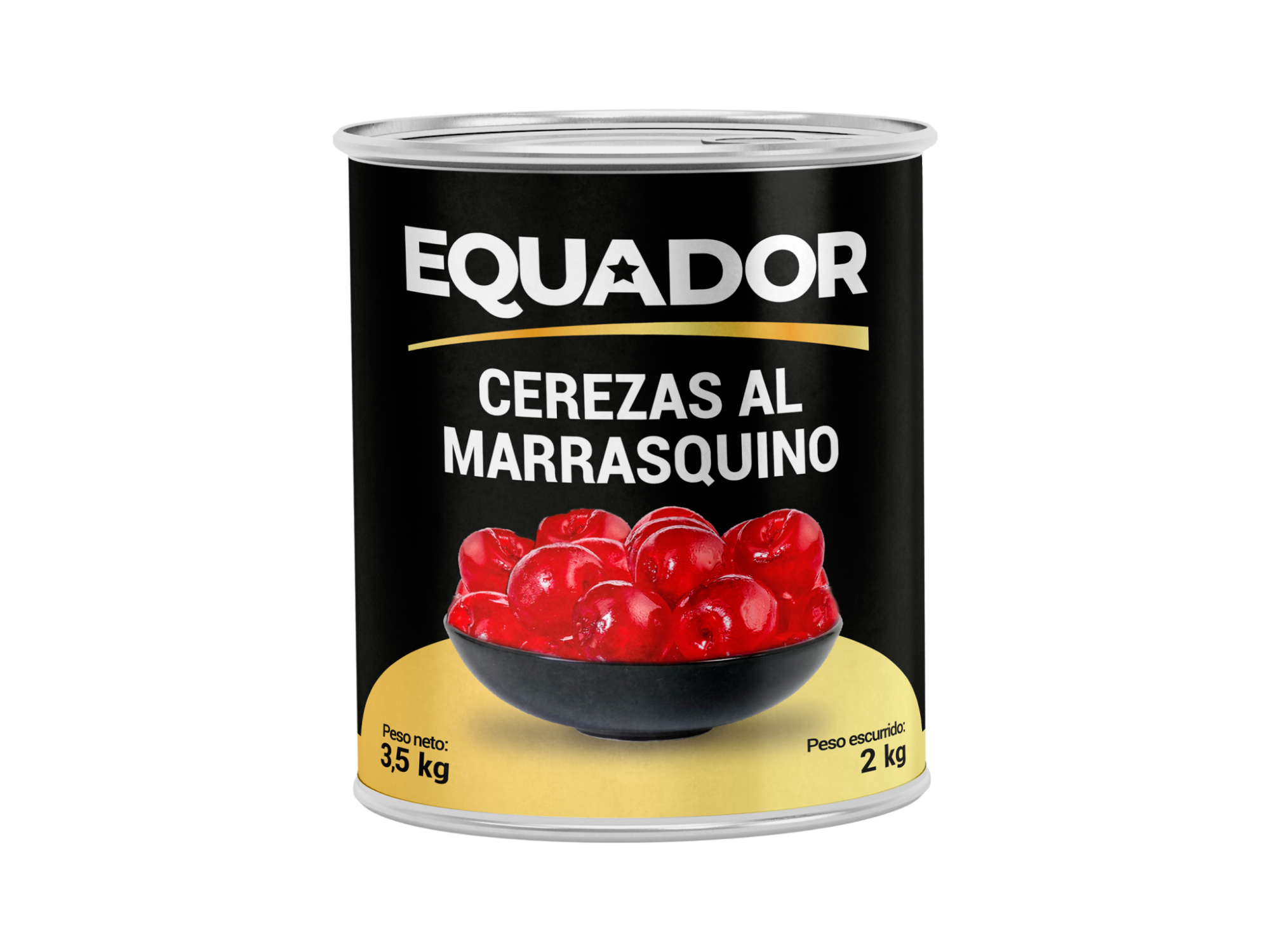 CEREZAS ROJAS AL MARRASQUINO EQUADOR LATA 3500 G