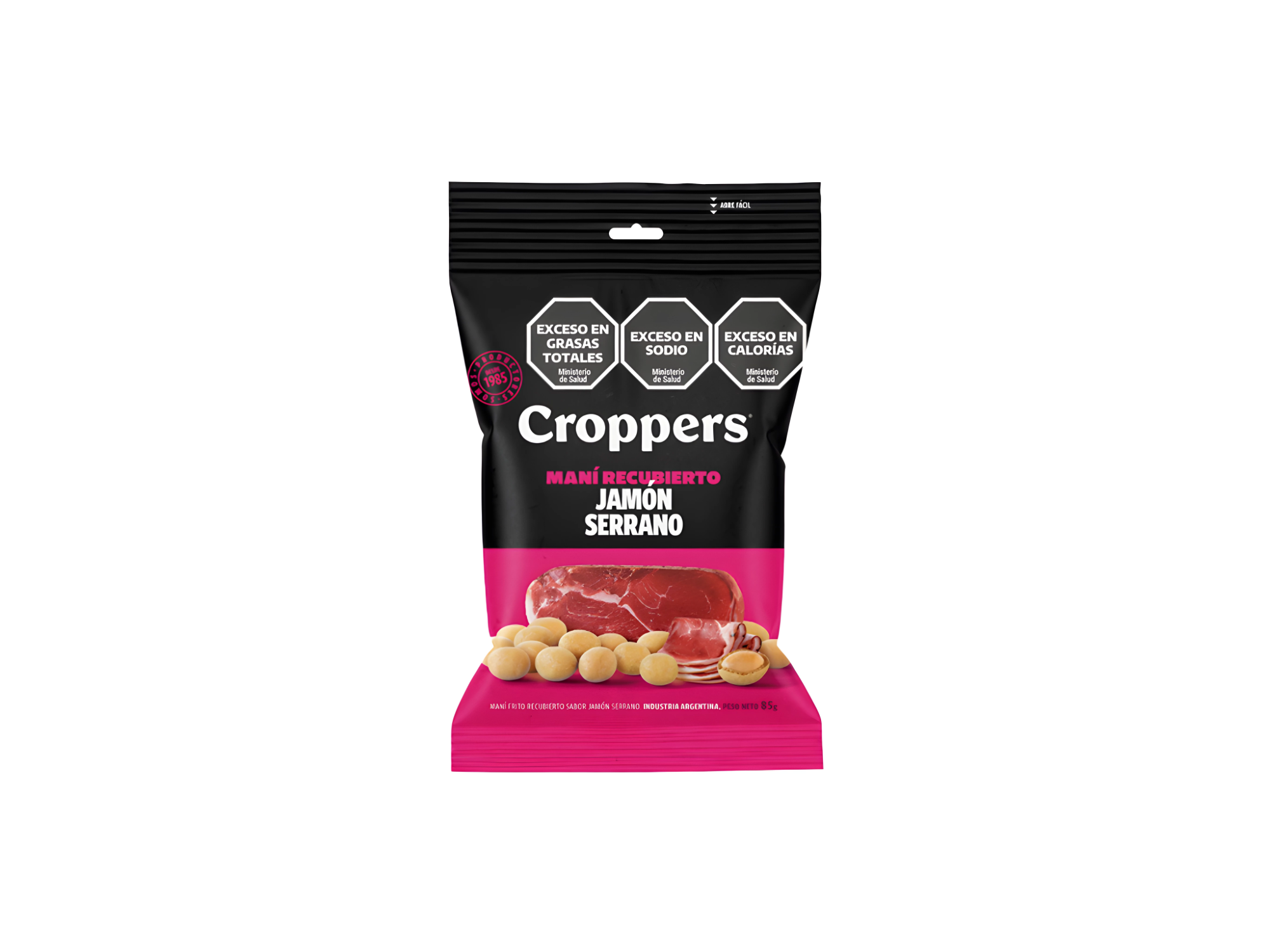 MANÍ CROCANTE JAMÓN SERRANO CROPPERS 85G